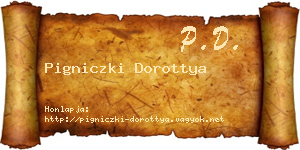 Pigniczki Dorottya névjegykártya